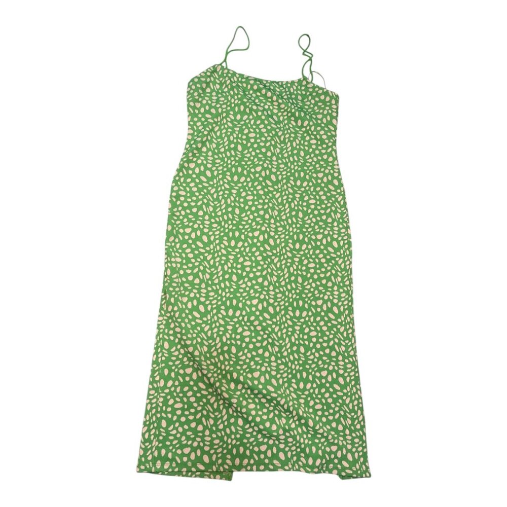 Zara Green & Pink Spotted Bodycon Midi Dress